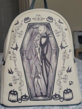 Loungefly Disney Nightmare Before Christmas Jack & Sally Lovers Mini Backpack